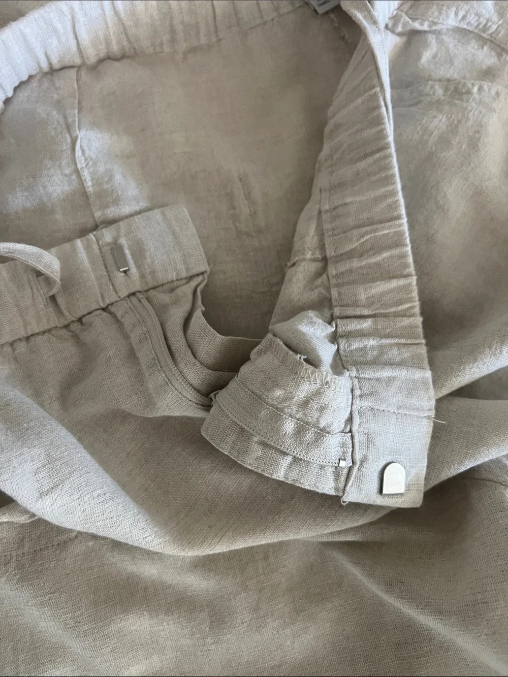 NWT (Liz Claiborne)Cream Linen Blend Drawstring Waist
Wide Leg Pants Size XL - Picture 17 of 17